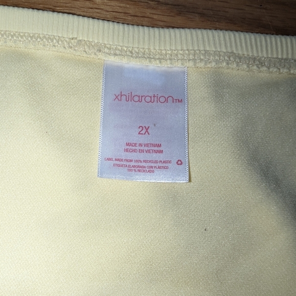 Xhilaration Yellow Ribbed Cheeky High Leg Mid Waist Bikini Swim Bottom 2X - Picture 4 of 8